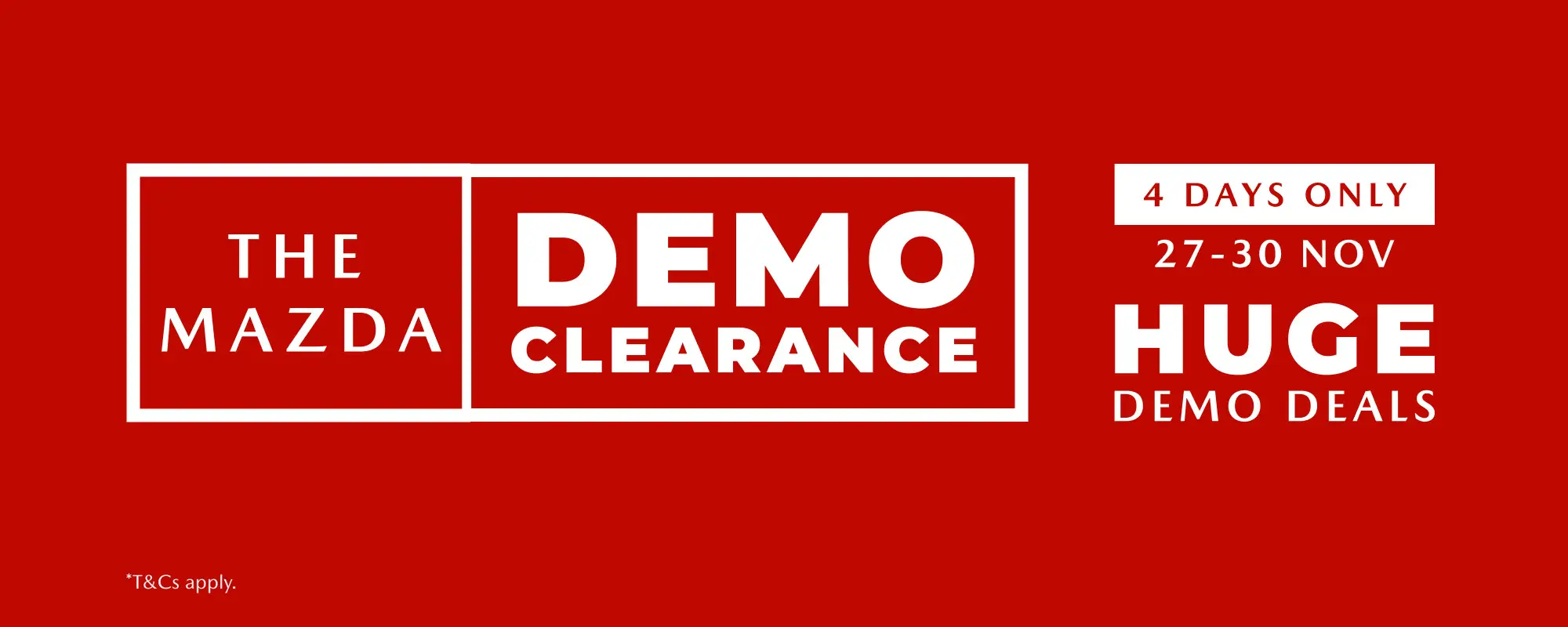Mazda DemoClearance 2000x800